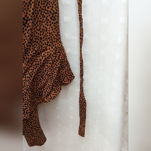 & Other Stories Leopard Ruffle Wrap Skirt - Sz 2 - Picture 5 of 12